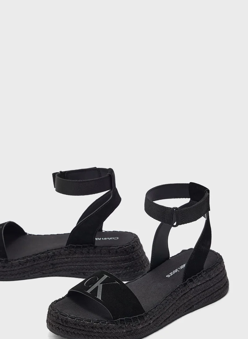 Calvin Klein Jeans Multi Strap Wedge Sandals