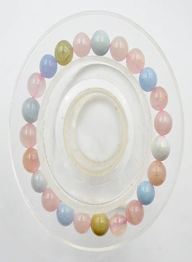 Sukhad Pastel Multicolor Crystal Beads Bracelet for Women & Girls | Healing Stone Stretch Bracelet | Cute Aesthetic Beaded Bracelet | Fashion Jewelry Gift - Image 4