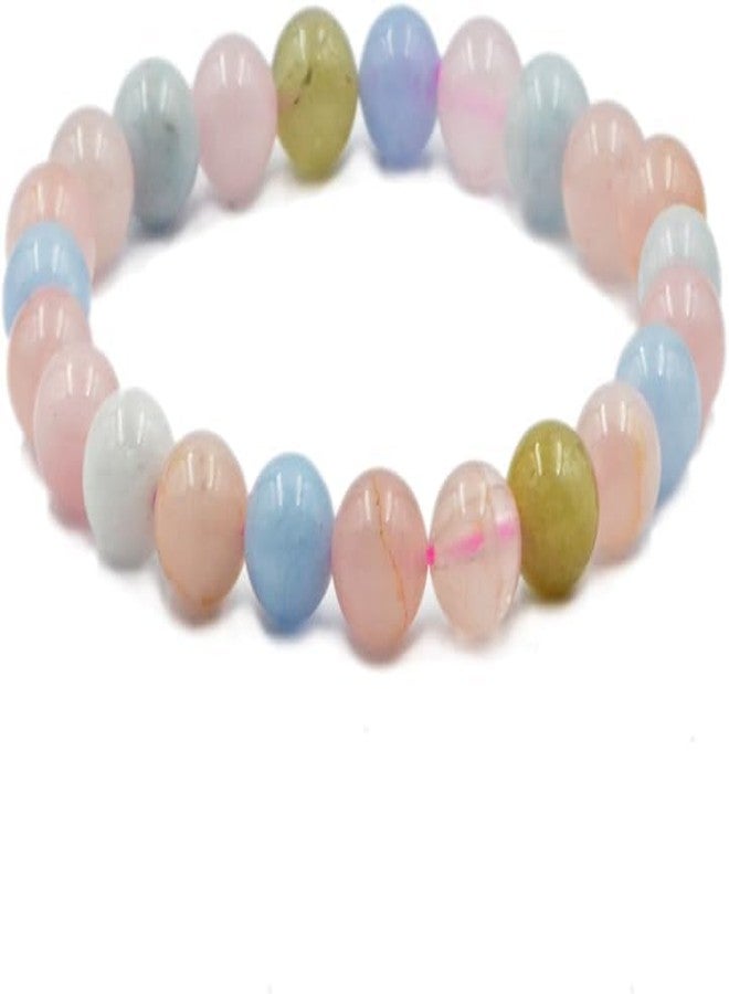 Sukhad Pastel Multicolor Crystal Beads Bracelet for Women & Girls | Healing Stone Stretch Bracelet | Cute Aesthetic Beaded Bracelet | Fashion Jewelry Gift - Image 1