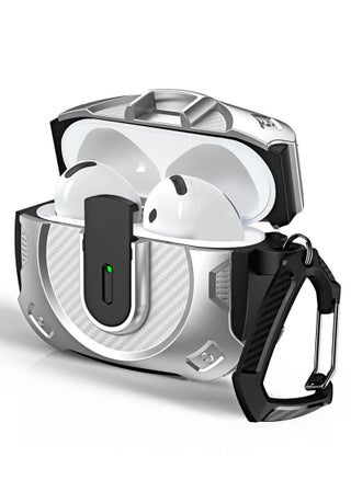 Airpods 4 Case Hard Shell Protective Armor LED Visible Wireless Charging Case Cover with Lock - Silver - pzsku/ZCA248E8CBB0D6669A7BFZ/45/1741999124/4cd910da-ada7-430d-ae79-0bcd4c85387d