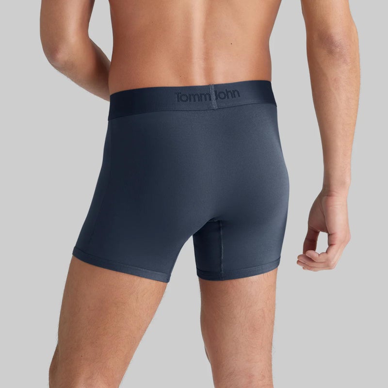 Tommy John Menâ€™s Trunk 4â€ Underwear, Second Skin Boxers with Supportive Contour Pouch, Soft Naturally Breathable Stretch Fabric Boxers for Men, 3 Pack (Dress Blues, Medium) - Image 3