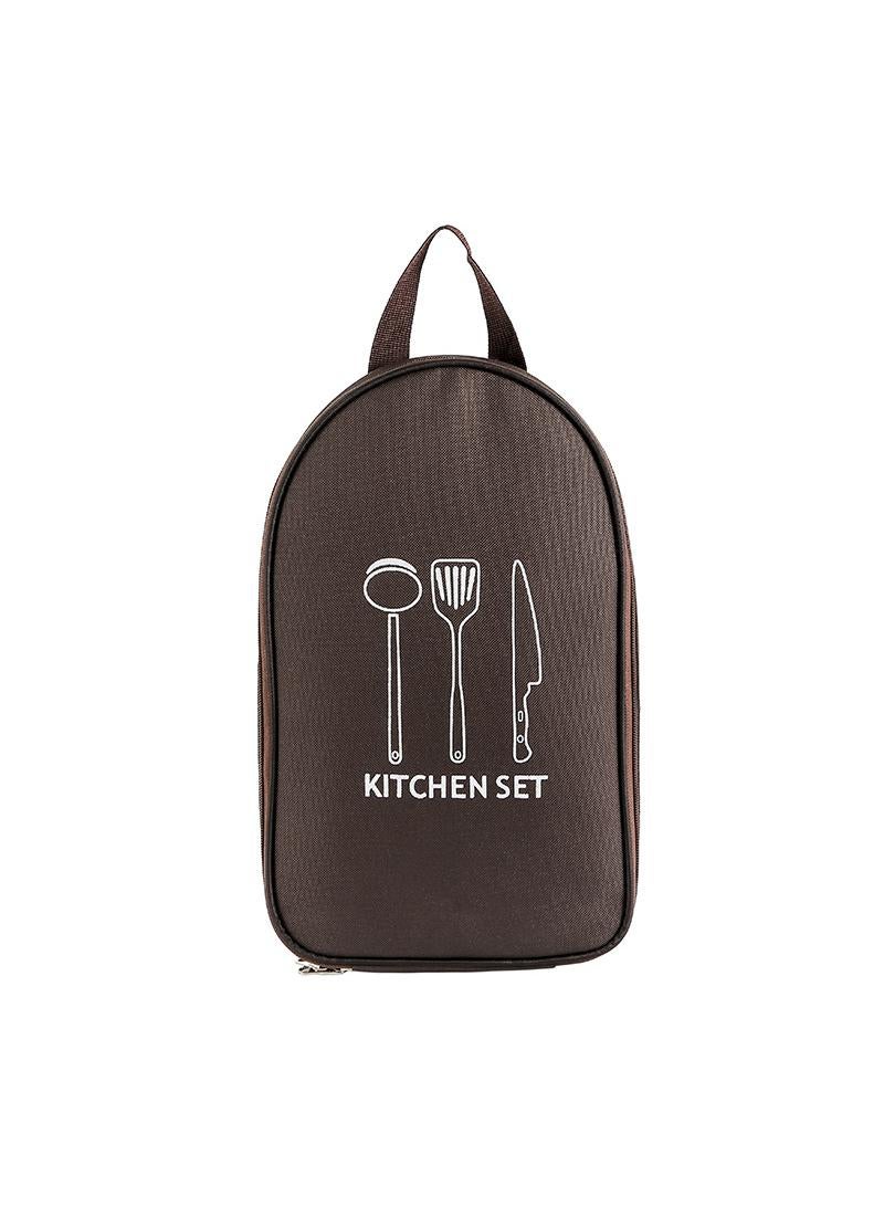 Generic Knife Bag Camping Utensil Bag Portable Silverware Bag Travel Cookware Storage Knife Backpack and Waterproof Chef Bag Tote Picnic BBQ Tableware Fork Spoon Chopsticks Organizer - Image 1