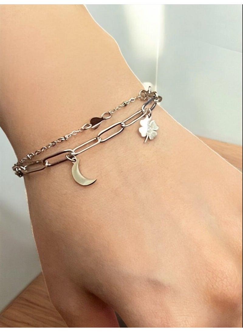 إيكوال اسوارة نسائية عصرية وأنيقة مصنوعة من الاستانلس ستيل - Image 1