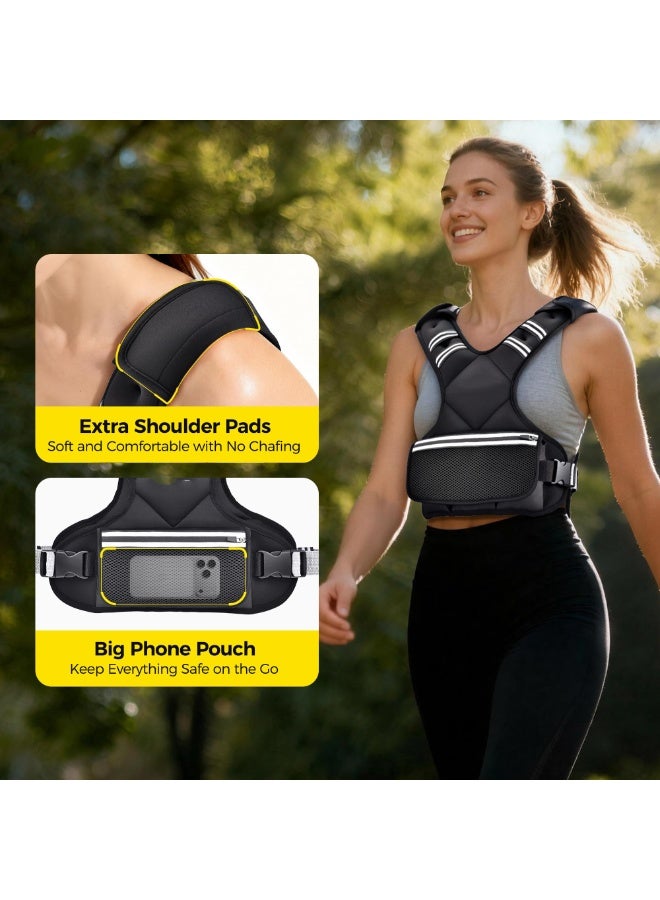 Arabest Adjustable Weight Vest,4-10lbs ，X-Shape,6 Weight Packs with Zipper Pouch - Image 5