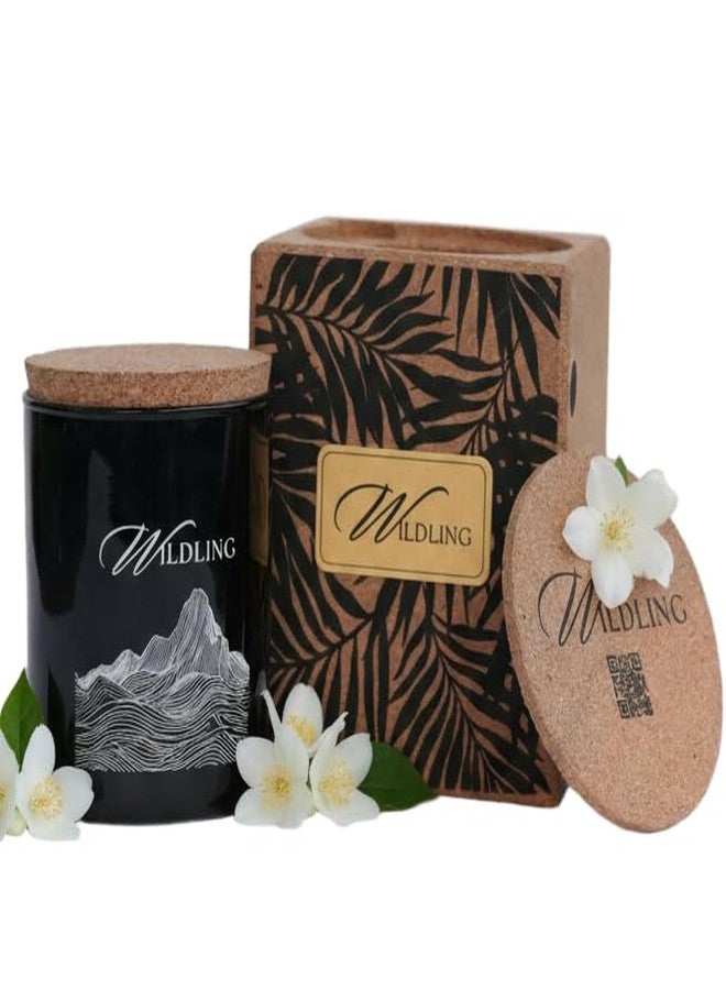 Wildling Luxury Candle Gift Set - रात रानी | Raat Rani | Queen of The Night | +40hr Burn | Night Blooming Jasmine | Unique Cork Gift Box | Diwali Gift Set - Image 1