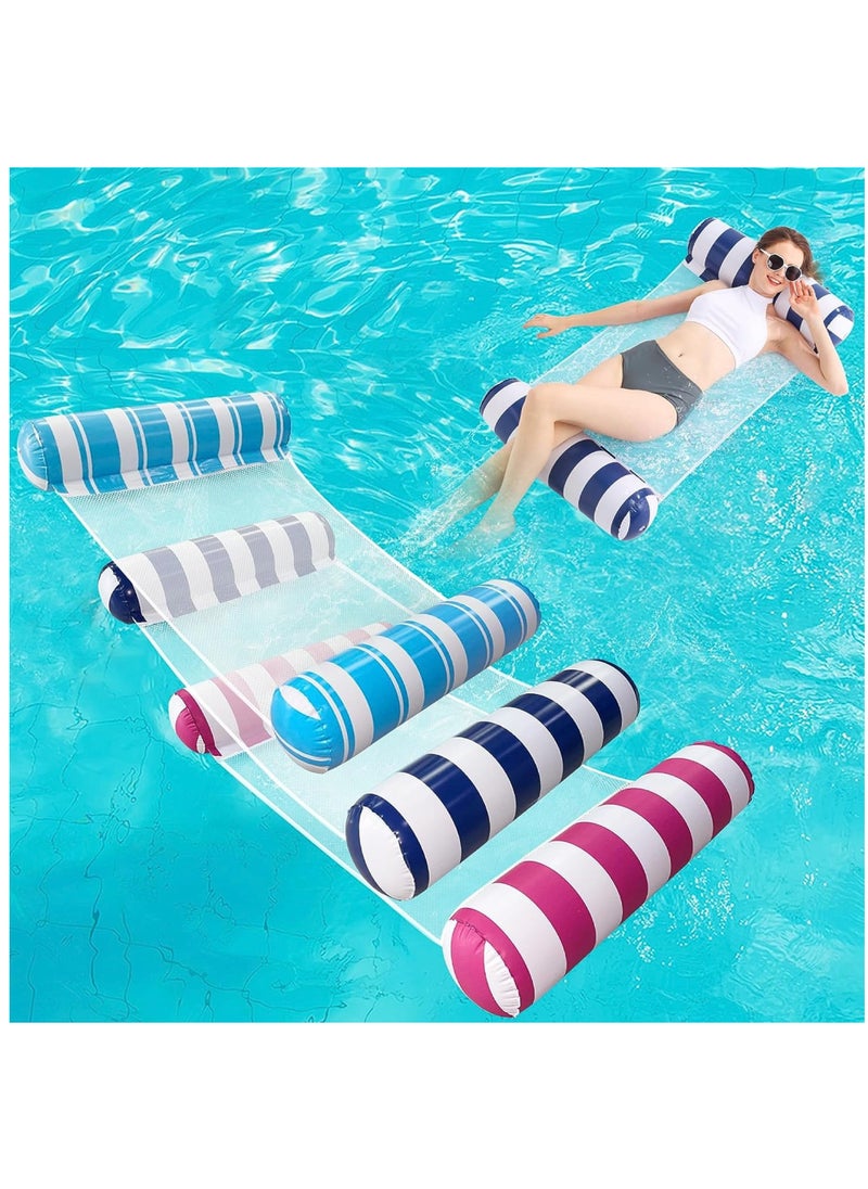 HEXAR - 3 Pack Pool Floats Hammock Inflatable Water Hammock 4-in-1 Pool Floats Adult Size Multi-Purpose Floating Hammock Lounger Swimming Pool Floaties for Adults (3PACK) - Image 1