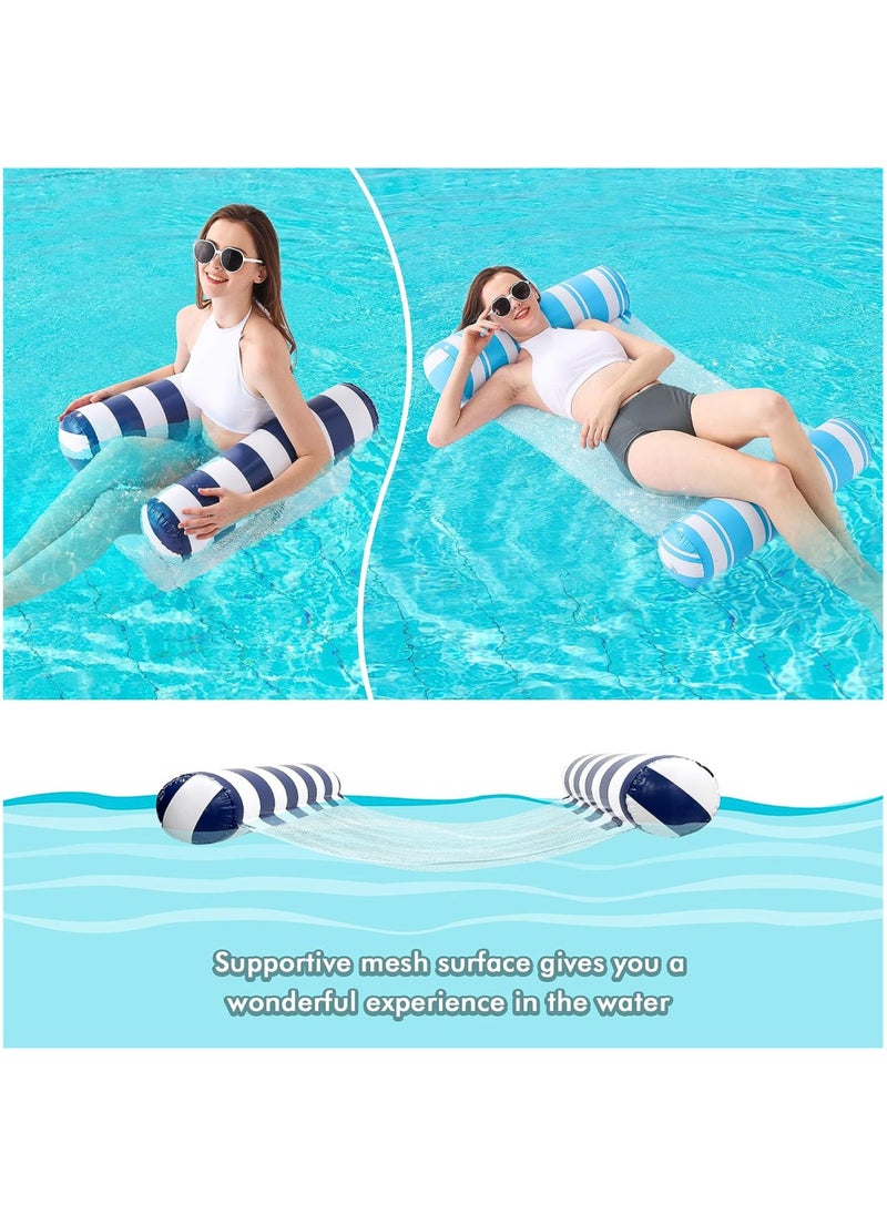 HEXAR - 3 Pack Pool Floats Hammock Inflatable Water Hammock 4-in-1 Pool Floats Adult Size Multi-Purpose Floating Hammock Lounger Swimming Pool Floaties for Adults (3PACK) - Image 1