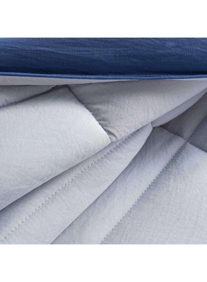 Pan Home Down Alternative 2-piece Reversible Comforter Set 150x220cm - Navy Grey - 121GGO9900250 - Image 3