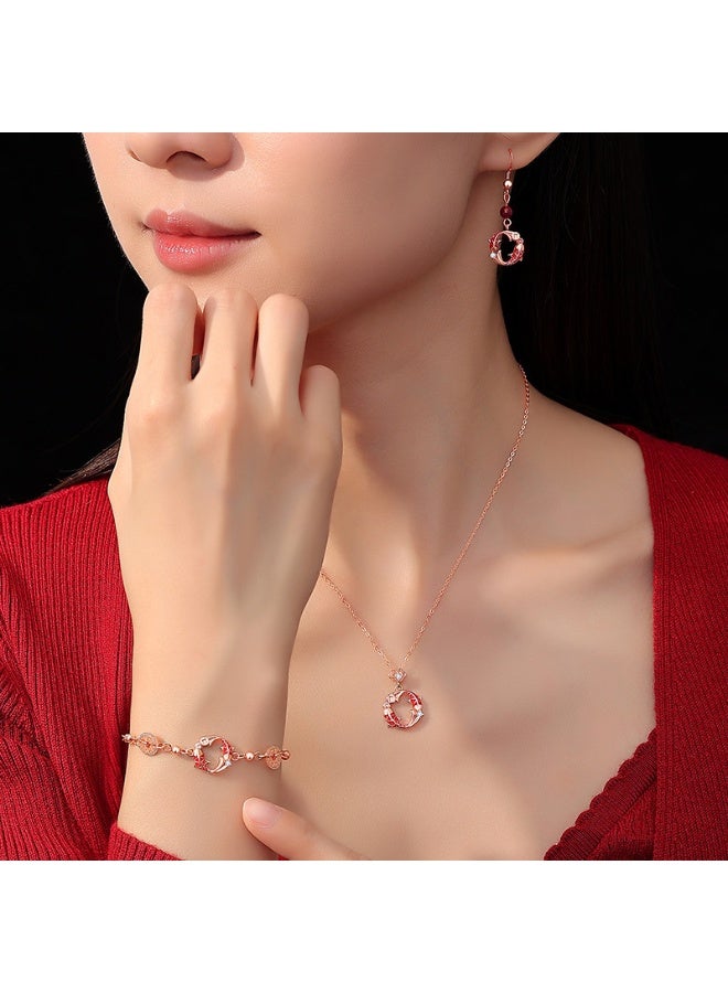 Original Lucky Koi Bracelet for Women, Pure Silver Ice Fragment Hand Chain, New Year Jewelry, Holiday Gift - Image 4
