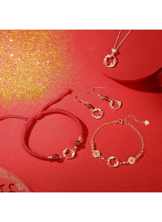 Original Lucky Koi Bracelet for Women, Pure Silver Ice Fragment Hand Chain, New Year Jewelry, Holiday Gift - Image 3