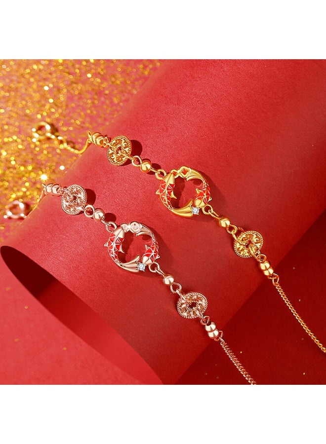 Original Lucky Koi Bracelet for Women, Pure Silver Ice Fragment Hand Chain, New Year Jewelry, Holiday Gift - Image 5