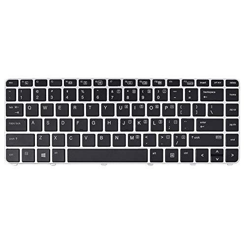 SUNMALL Replacement Keyboard with Backlit Compatible with HP EliteBook 745 G3 745 G4 840 G3 840 G4 Silver Frame No Trackpoint US Layout - Image 3