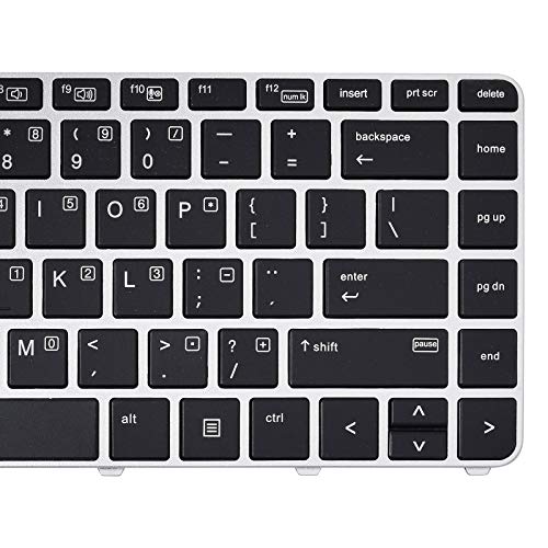 SUNMALL Replacement Keyboard with Backlit Compatible with HP EliteBook 745 G3 745 G4 840 G3 840 G4 Silver Frame No Trackpoint US Layout - Image 5