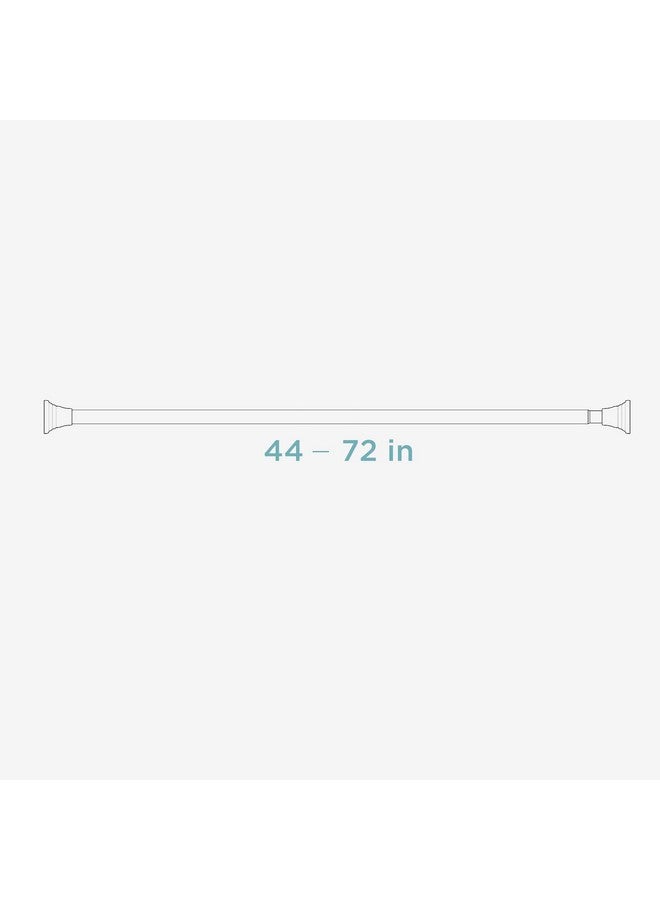 Zenna Home Zenna Home Curtain Adjustable Tension Shower Rod, 44" to 72", White  - Image 5