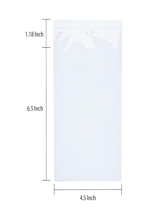 Delatanus 4-1/2 x 6-1/2 Inch Clear Cellophane Cello Bags-Fits A4 Envelope 4X6 Prints Photos Cards Candy Treats Cookie Clear Plastic Sleeves-200 Pcs - Image 2