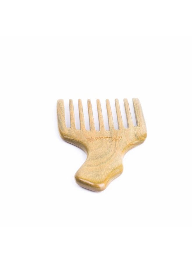 Breezelike - Wooden Hair Pick - Natural Wide Tooth Wood Comb for Curly Hair - No Static Sandalwood Wooden Comb for Detangling - Image 1