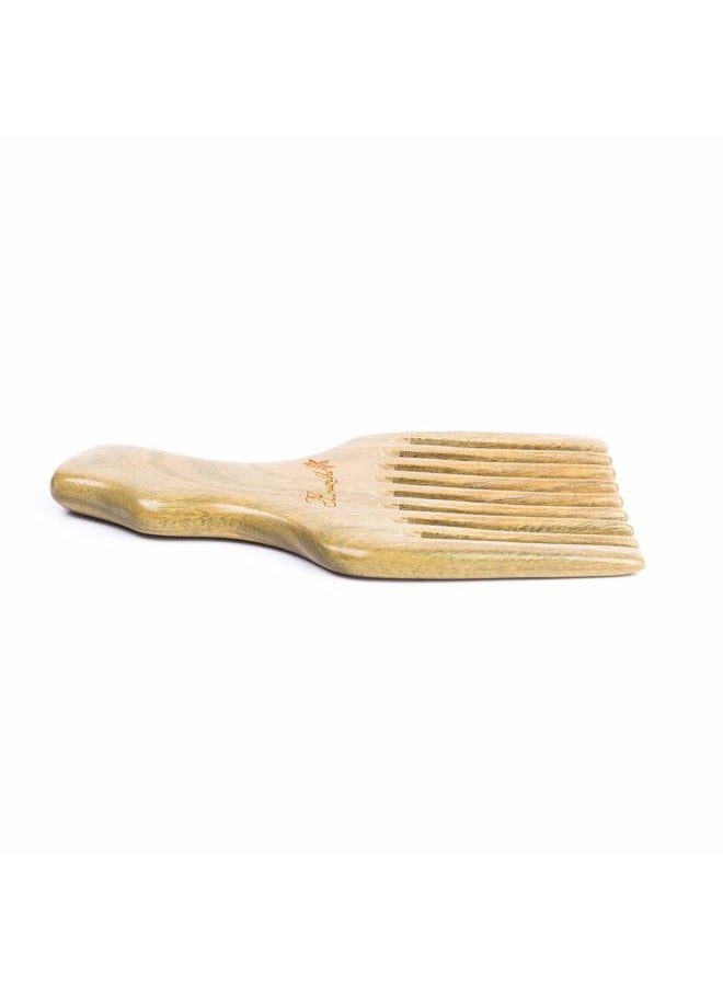 Breezelike - Wooden Hair Pick - Natural Wide Tooth Wood Comb for Curly Hair - No Static Sandalwood Wooden Comb for Detangling - Image 1
