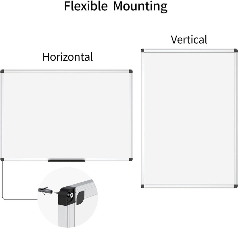 VIZ-PRO Magnetic Whiteboard, 18 x 12 Inches, Dry Erase Board with Eraser, Markers & Magnets - Image 3
