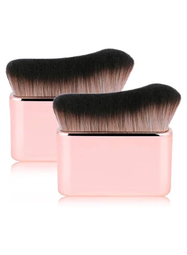 ريدابرو فرشتان احترافيتان لتوزيع الأساس باللون الوردي الذهبي - للكريمات والسوائل فرشاة كابوكي عالية الكثافة - لدمج الكونسيلر والبرونزر وهايلايتير من الأدوات الأساسية لفناني الماكياج - Image 1