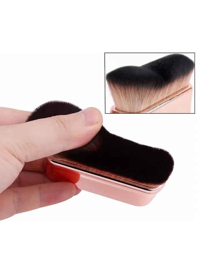 ريدابرو فرشتان احترافيتان لتوزيع الأساس باللون الوردي الذهبي - للكريمات والسوائل فرشاة كابوكي عالية الكثافة - لدمج الكونسيلر والبرونزر وهايلايتير من الأدوات الأساسية لفناني الماكياج - Image 2