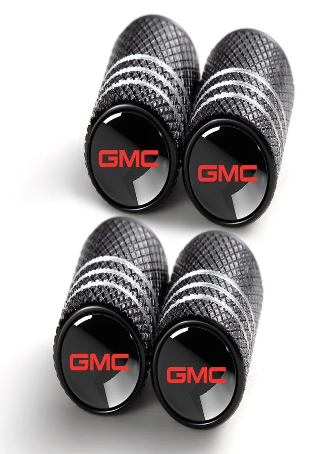 TACOMA Tire Valve Stem Cap Cover for GMC Sierra Denali Canyon Terrain Yukon Jimmy Acadia Belt O-Ring Seal Corrosion Resistant tire Valve caps 4 Pack Black - Image 1
