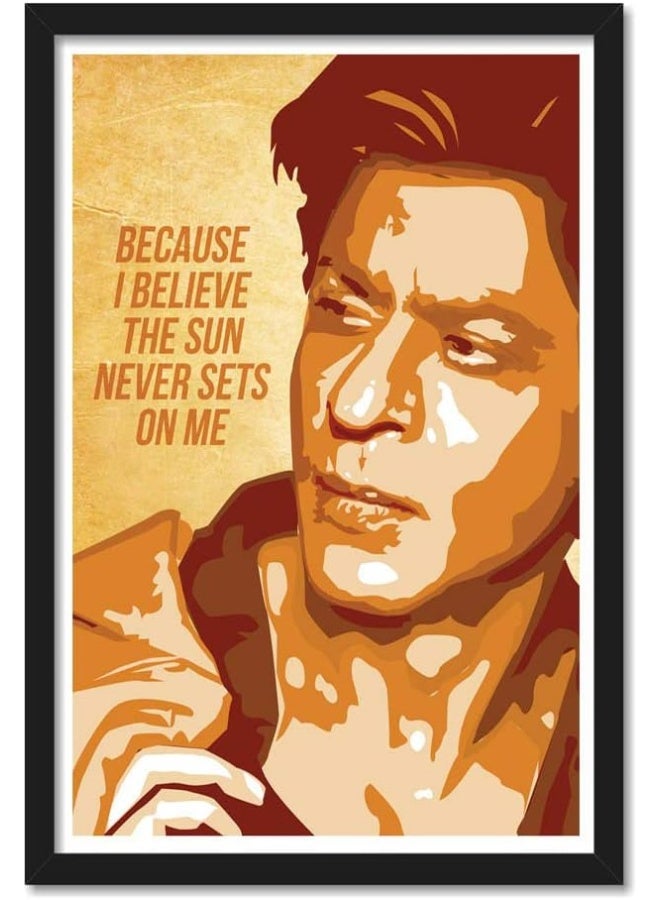 Emoda Home Trove Shahrukh Khan Poster Frame for Room & Office (10inch X 13inch, Framed) - Image 1