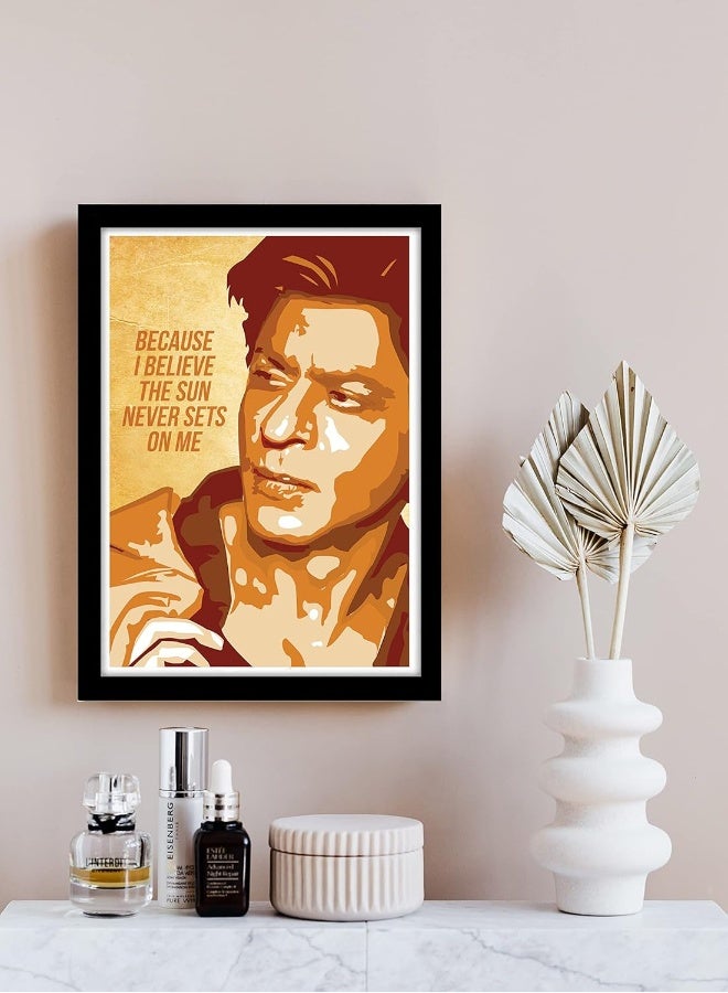 Emoda Home Trove Shahrukh Khan Poster Frame for Room & Office (10inch X 13inch, Framed) - Image 2