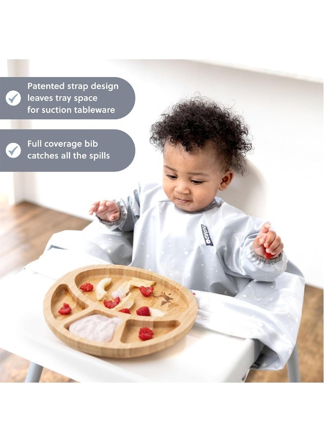 BIBaDO - Short Sleeve Baby Bibs - Babies & Toddlers 6-36 Months - Coverall Baby Led Weaning Bib - Easy Wipe, Soft, Waterproof - Image 5