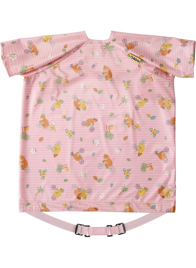 BIBaDO - Short Sleeve Baby Bibs - Babies & Toddlers 6-36 Months - Coverall Baby Led Weaning Bib - Easy Wipe, Soft, Waterproof - Image 1