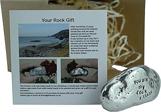 Pirantin Pirantin 3rd Anniversary You are My Rock Gift Idea - Solid Metal Heavy Polished Rock Gift for 3 Year Anniversary  - Image 1