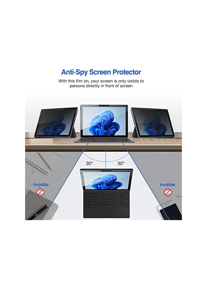 Procases ProCase Microsoft Surface Pro 8 Surface Pro X 13 inch Privacy Screen Protector, Anti-Spy Tempered Glass Ultra Thin Tinted Screen Film Guard for 13.0 Inch Surface Pro 8 Pro X 2021 Release - Image 5