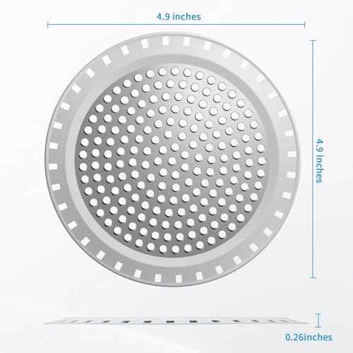 Aluvor Shower Drain Hair Catcher,Aluvor Shower Drain Cover Round Bathtub Drain Strainers Weighted Metal Hair Trap Stopper Sink Protector Filter Bathroom Flat Strainer Stopper - Image 2