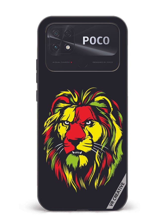 VR CREATIVE Protective Case Cover For Xiaomi Poco C40 Lion Design Multicolour - Image 1