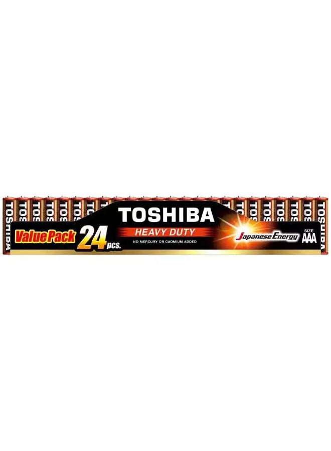 Toshiba Heavy Duty AAA 1.5V Battery, Pack of 24 pcs
