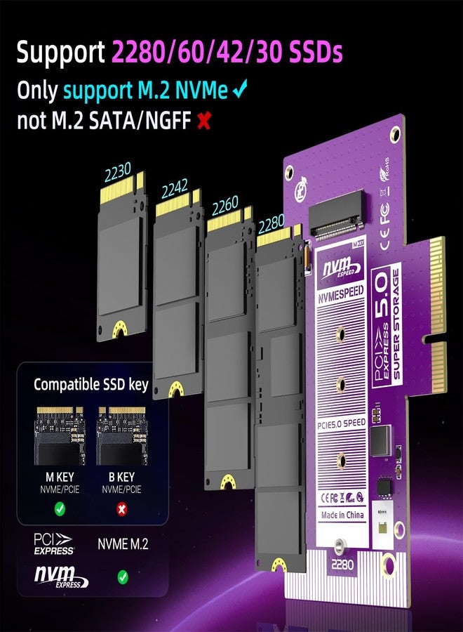 جيي بطاقة محول JEYI PCIe 5.0 4X إلى M.2 NVMe - مشتت حراري من الألومنيوم لمحركات أقراص الحالة الصلبة من الجيل الخامس، فتحة PCIe 5.0 x4/x8/x16 بسرعة 128 جيجابت في الثانية، بطاقة توسعة عالية السرعة لمحركات أقراص الحالة الصلبة لأجهزة الكمبيوتر المخصصة للألعاب/محطات العمل - Image 3