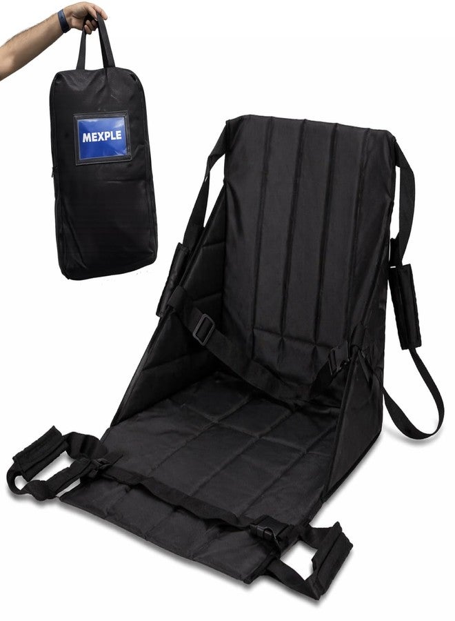 MEXPLE Rehabilitation Patient Lift Transfer Sling for Elderly Disabled | Bed to Wheelchair Transfer Pad | Belt with Safety Harness | Mobility Aid | 130kg Load Capacity - Black - Image 1