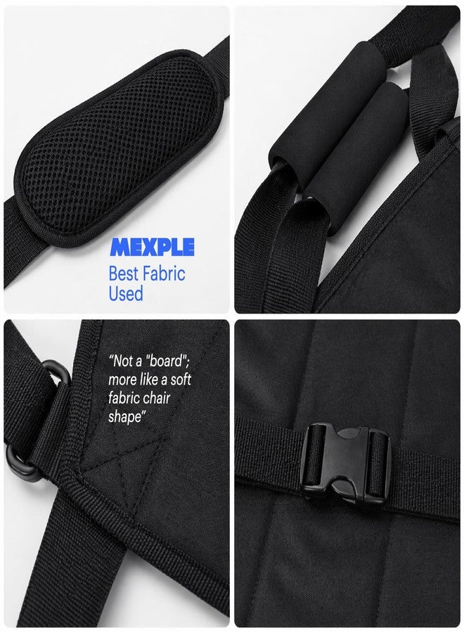 MEXPLE Rehabilitation Patient Lift Transfer Sling for Elderly Disabled | Bed to Wheelchair Transfer Pad | Belt with Safety Harness | Mobility Aid | 130kg Load Capacity - Black - Image 5
