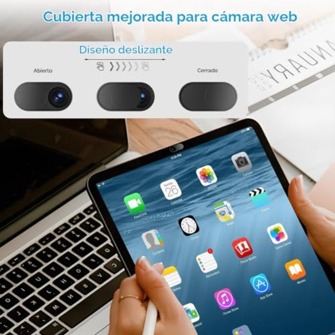CloudValley Funda de cámara web mejorada, [paquete de 6] cubierta de metal para cámara de 0.023 pulgadas para Mac, iPad, MacBook Pro, MacBook Air, portátiles, PC/computadora, tabletas, bloqueador web - Image 5