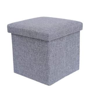 SSM Mart Cube Shape Sitting Stool with Storage Box Living Foldable Storage Bins Multipurpose Clothes Books Laundry Kids Toys Storage Organizer with Cushion Seat Space Saving Box 30 X 30 X 30 cm - Image 1