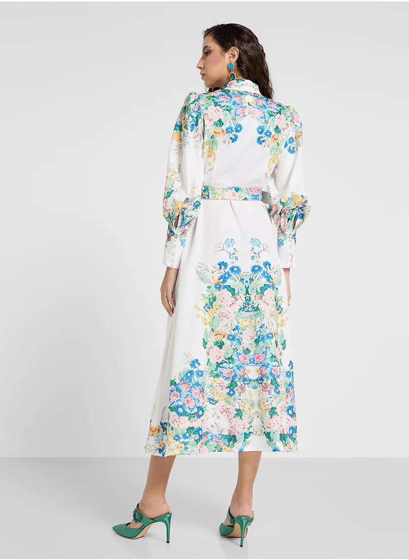 خزانة Abstract Print Dress