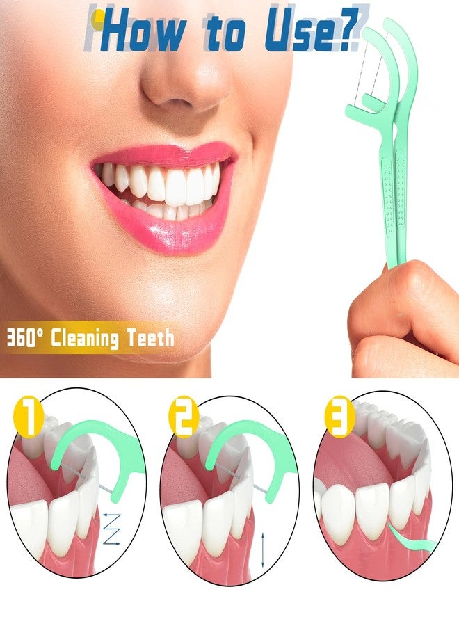 Maxdot 1000 Count Fresh Mint Flavor Dental Flosses Picks Bulk High Toughness Dental Floss Tooth Picks Flossing System for Adults Family Travel Tight Spaces Teeth Cleaning - Image 4
