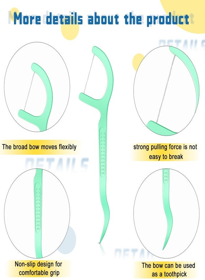 Maxdot 1000 Count Fresh Mint Flavor Dental Flosses Picks Bulk High Toughness Dental Floss Tooth Picks Flossing System for Adults Family Travel Tight Spaces Teeth Cleaning - Image 3