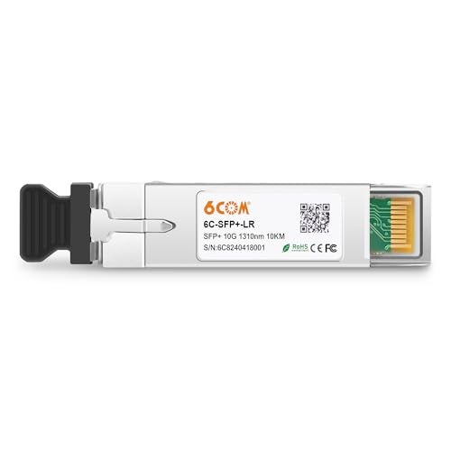 6COM 4Pack 10GBase-LR SFP+ Transceiver, 10G Sfp Single Mode Module Duplex LC for Cisco SFP-10G-LR, Ubiquiti UF-SM-10G, D-Link, Supermicro, Netgear and Other Open Switch with DDM, 1310nm, 10km - Image 2