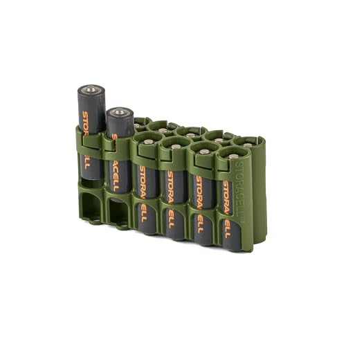 Storacell AA Battery Storage Caddy by Storacell, Military Green, Holds 12 Batteries (Not included) - Image 2