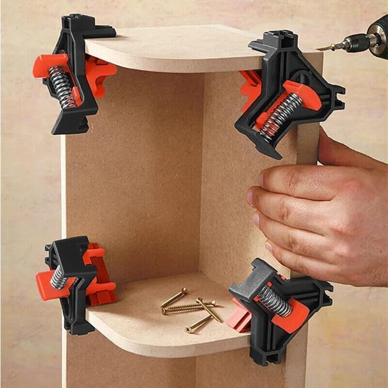 Inditrust 90 Degree Angle Clamps, Woodworking Corner Clip, Right Angle Clip Fixer, Set of 4 Clamp Tool with Adjustable Hand Tools - Image 4