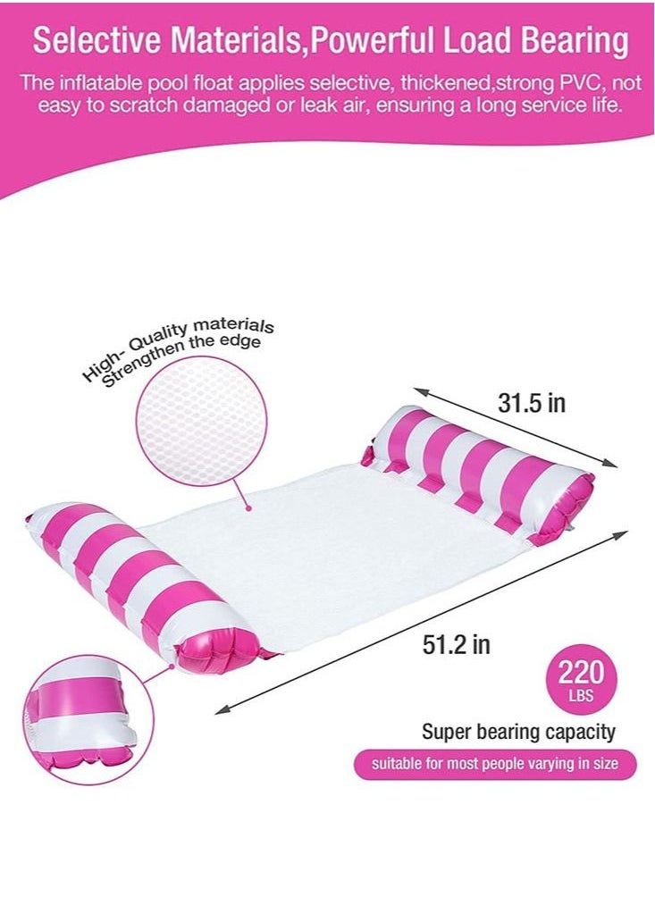 Perfii - 2 Packs of Inflatable Pool Floats Pool Lounge Chairs for Adults with Backrest Floating Hammock Chairs for Swimming Water Hammock Rafts and Inflatable Floating Beds - Image 1