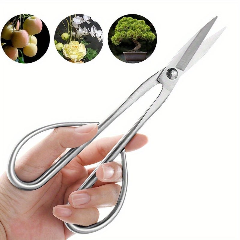 1 Long Handled Garden Shears Basic Bonsai Tool Horticultural Plant Branch Scissors For Leaf And Bud Pruning Flower Pruning Potted Plant Garden Pruning - Image 1