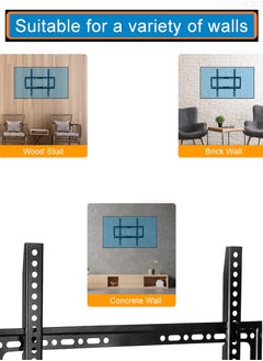 Generic TV Wall Mount 26 63 Inches Ultra Strong Fixed Bracket For Flat Curved Screen LED LCD OLED Plasma High-Quality Material Wide Compatibility Space Saver Strong Grip Quick Installation  - Image 5