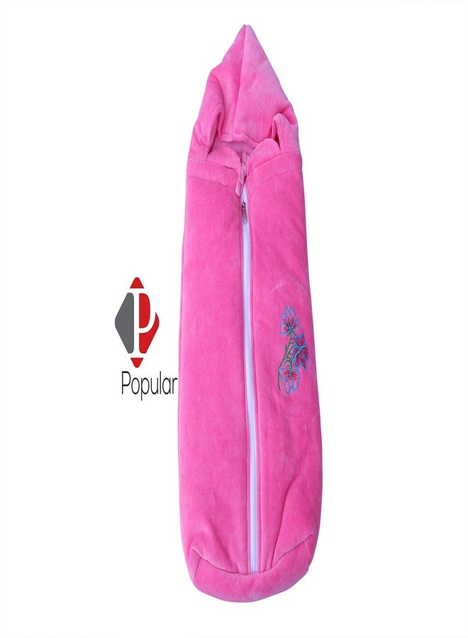 Popular Baby's Sleeping and Carry Bag Wash Cloth for New Born 100% Cotton/Reusable Extra Soft/New Born Baby Bedding (Pink) - Image 4
