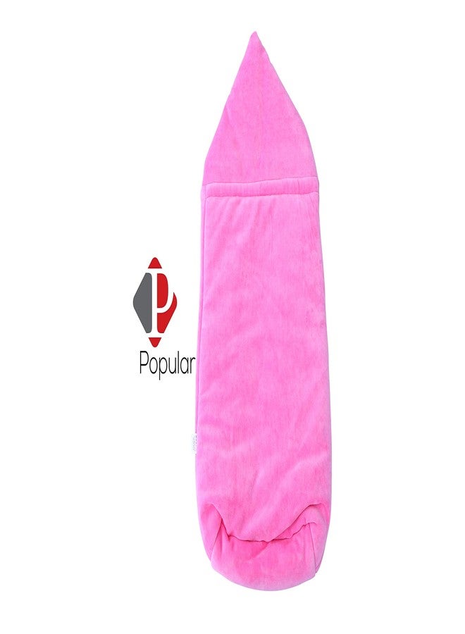 Popular Baby's Sleeping and Carry Bag Wash Cloth for New Born 100% Cotton/Reusable Extra Soft/New Born Baby Bedding (Pink) - Image 5